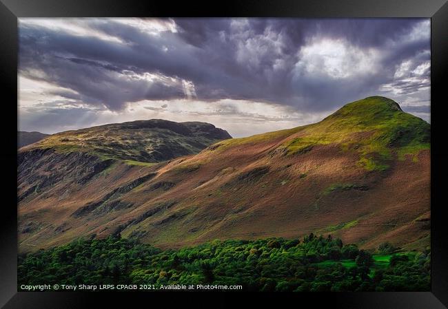 CATBELLS IN THE SUNLIGHT Framed Print by Tony Sharp LRPS CPAGB