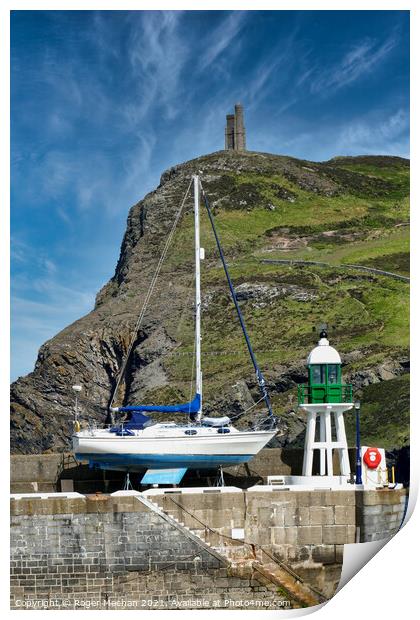 Serenity at Port Erin Print by Roger Mechan