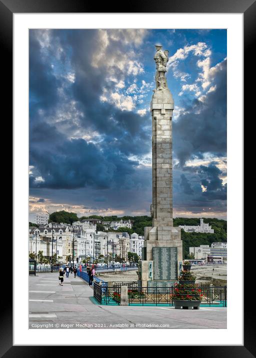 Remembrance Column on Douglas Promenade Framed Mounted Print by Roger Mechan