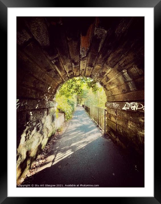 Light At The End Of The Tunnel  Framed Mounted Print by Stu Art Glasgow