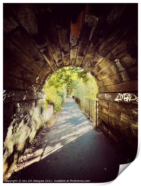 Light At The End Of The Tunnel  Print by Stu Art Glasgow