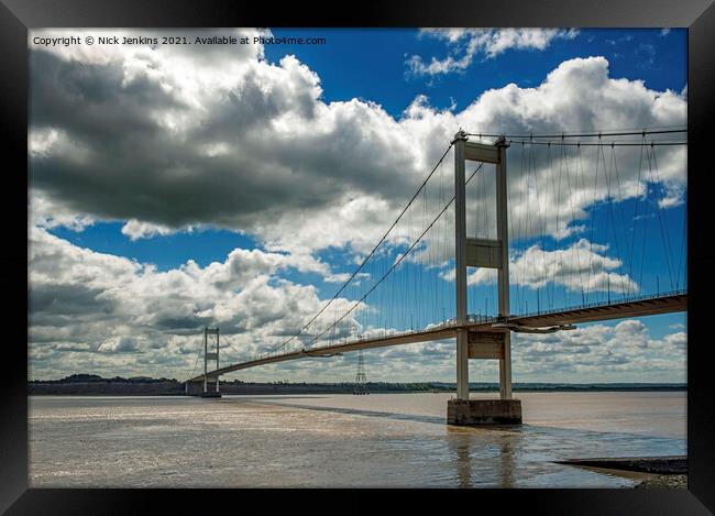 Severn Bridge Connecting England and Wales Framed Print by Nick Jenkins