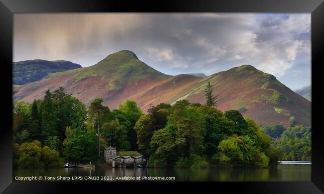 DERWENT WATER ISLE BOATHOUSE Framed Print by Tony Sharp LRPS CPAGB