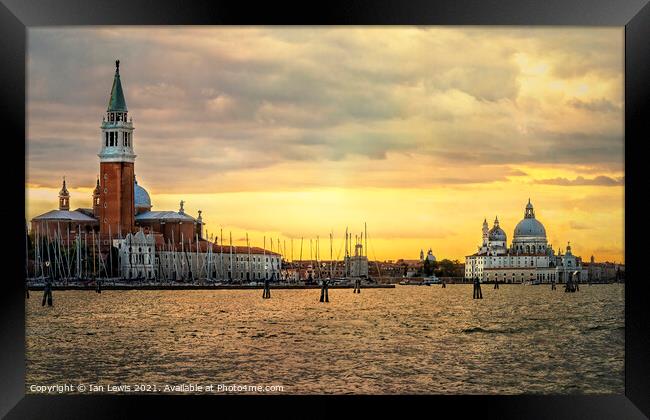 Beautiful Venetian Buildings at Sunset Framed Print by Ian Lewis
