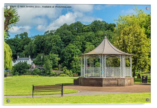 Bandstand in Chepstow Park near the River Wye Acrylic by Nick Jenkins