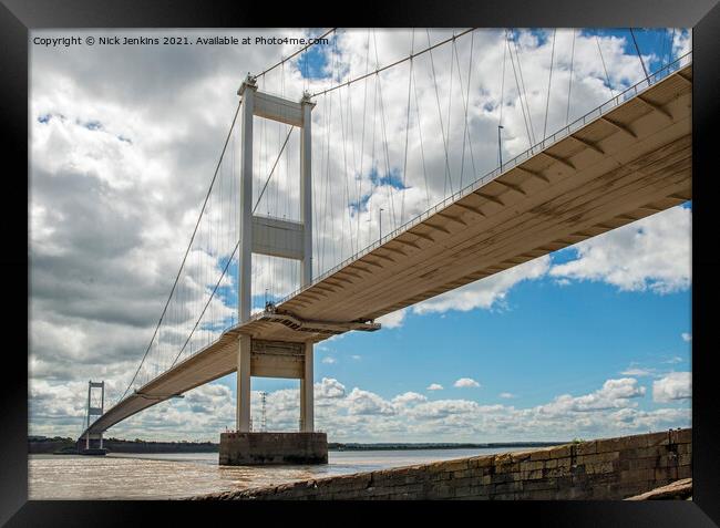 The First Severn Bridge over the River Severn  Framed Print by Nick Jenkins