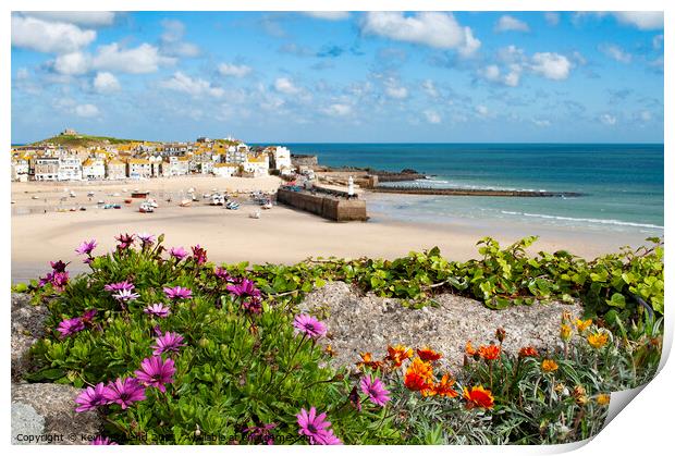 st ives view cornwall Print by Kevin Britland