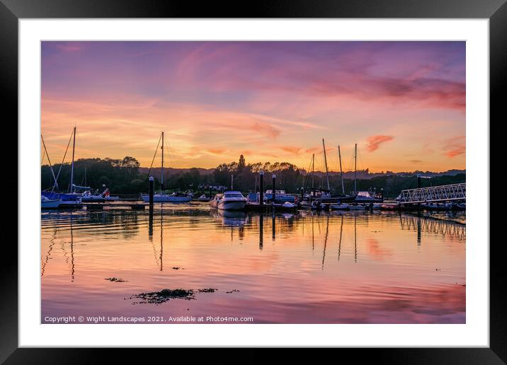 Folly Inn Sunset Isle Of Wight Framed Mounted Print by Wight Landscapes