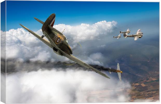 Pattle Hurricane air combat Canvas Print by Gary Eason