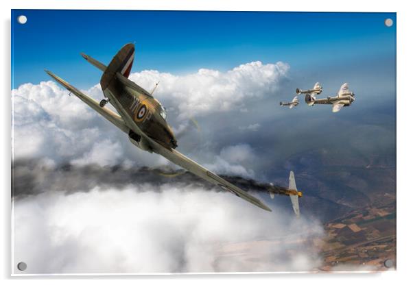 Pattle Hurricane air combat Acrylic by Gary Eason