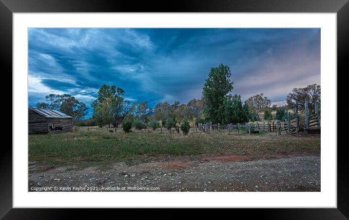 Twilight Over the Farm Framed Mounted Print by Kevin Payne