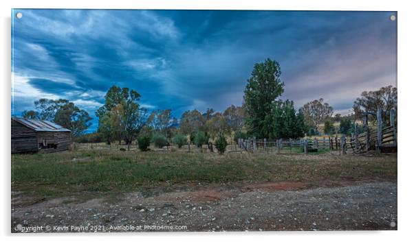 Twilight Over the Farm Acrylic by Kevin Payne