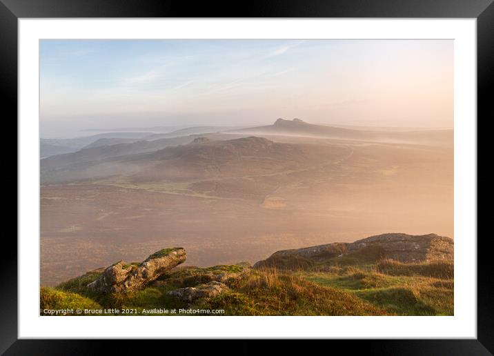 Misty Haytor View Framed Mounted Print by Bruce Little