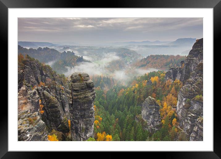 Saxonian Switzerland National Park, Saxony Framed Mounted Print by Arterra 