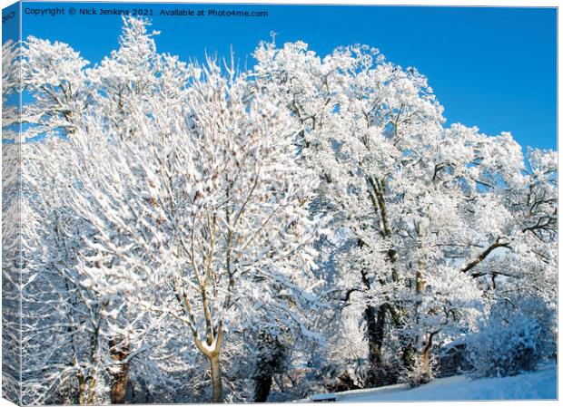Winter Snow on Trees Canvas Print by Nick Jenkins