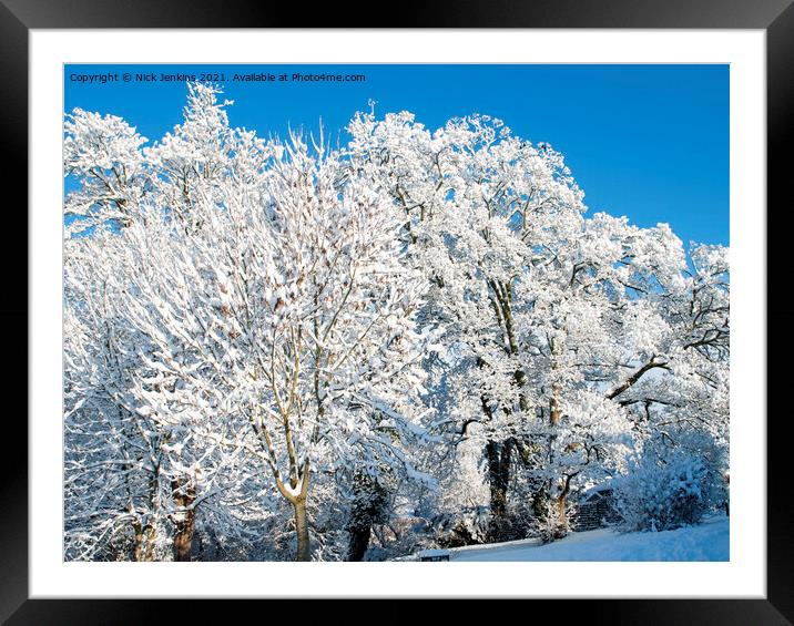 Winter Snow on Trees Framed Mounted Print by Nick Jenkins