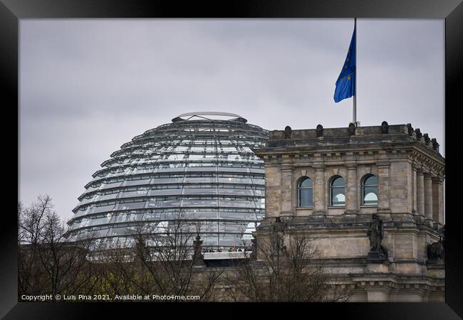German Bundestag Reichstags Parlament building in Berlin Framed Print by Luis Pina