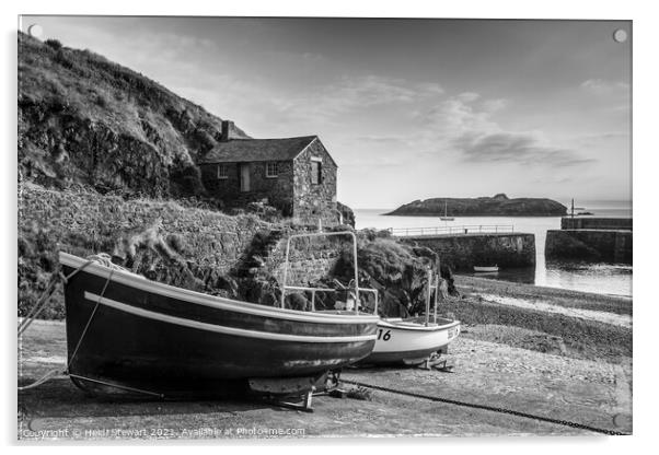 Mullion Harbour, Cornwall Acrylic by Heidi Stewart