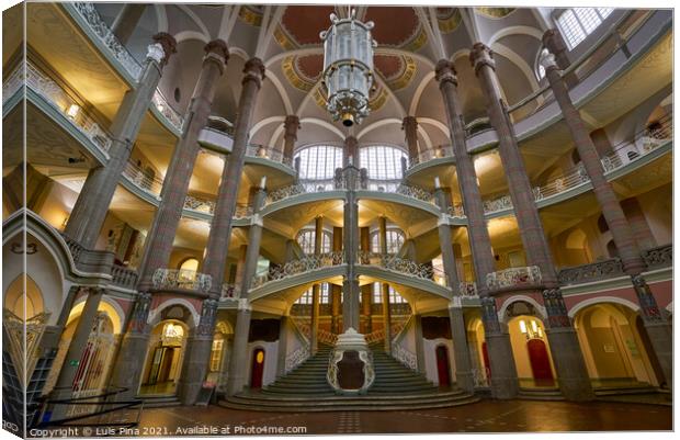 City Courthouse Landgericht building interior in Berlin Canvas Print by Luis Pina