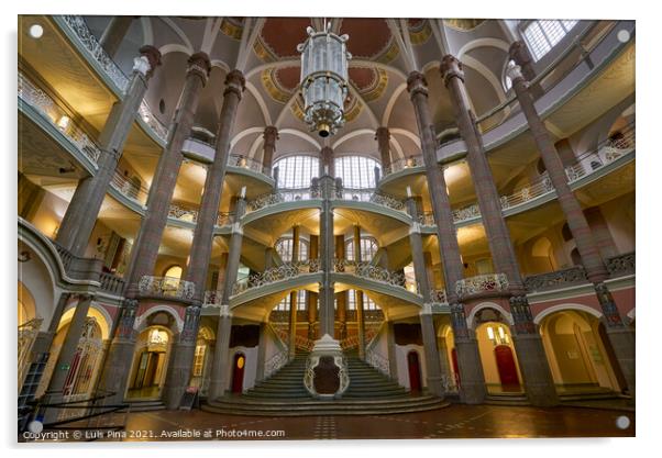 City Courthouse Landgericht building interior in Berlin Acrylic by Luis Pina
