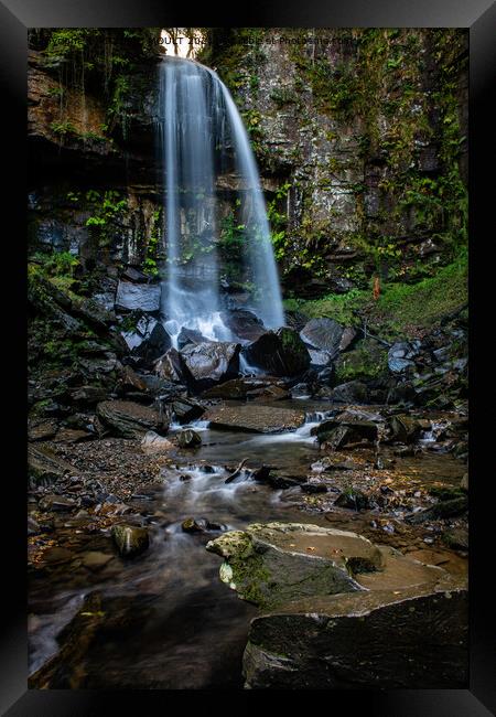 Melin Court Waterfall Framed Print by RICHARD MOULT