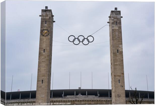 Olympic Stadium Olympiastadion exterior in Berlin Canvas Print by Luis Pina