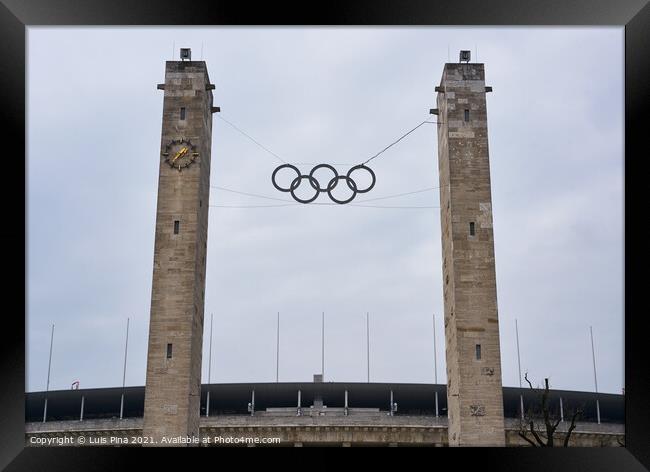 Olympic Stadium Olympiastadion exterior in Berlin Framed Print by Luis Pina