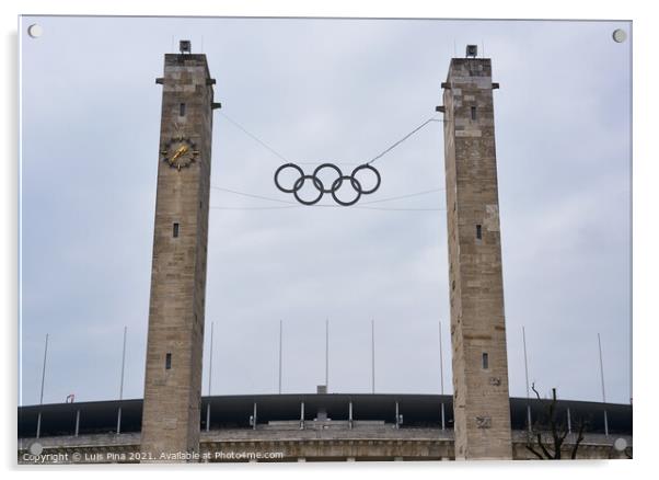 Olympic Stadium Olympiastadion exterior in Berlin Acrylic by Luis Pina