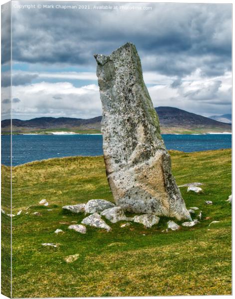Macleod's Standing Stone, Isle of Harris Canvas Print by Photimageon UK