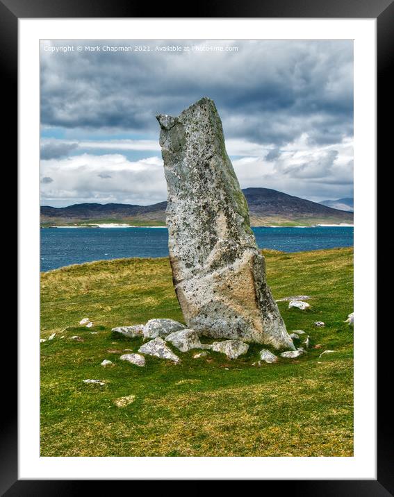 Macleod's Standing Stone, Isle of Harris Framed Mounted Print by Photimageon UK