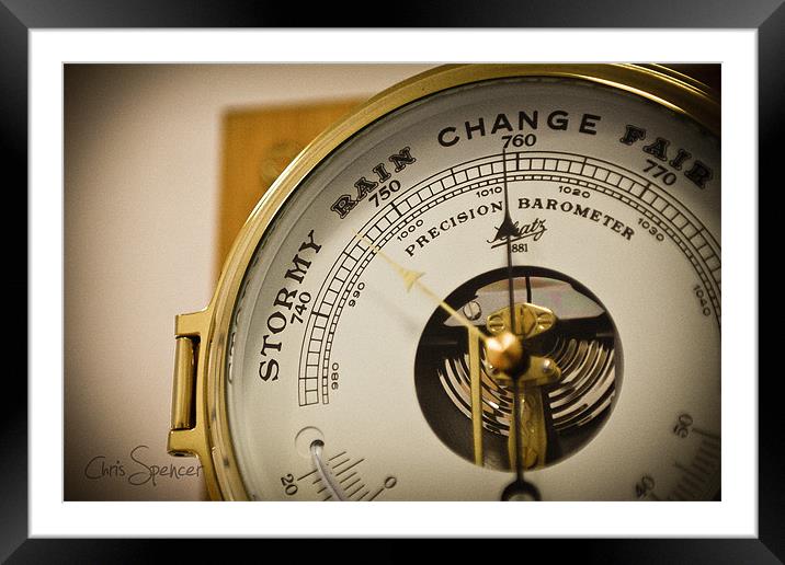 Barometer - Winds of Change Framed Mounted Print by Chris Spencer
