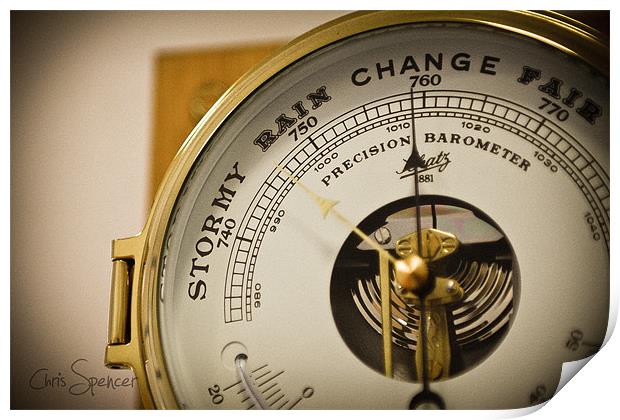 Barometer - Winds of Change Print by Chris Spencer