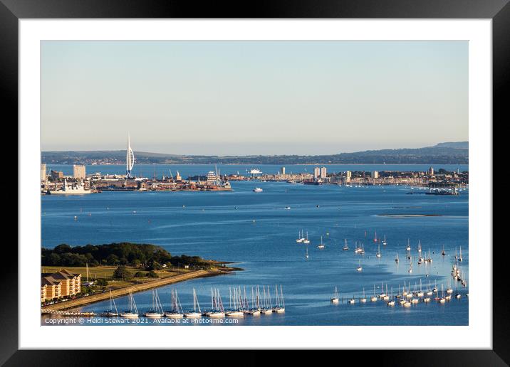 Portsmouth Harbour, Hampshire, Southern England Framed Mounted Print by Heidi Stewart