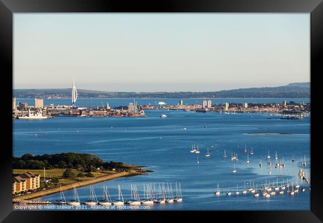 Portsmouth Harbour, Hampshire, Southern England Framed Print by Heidi Stewart