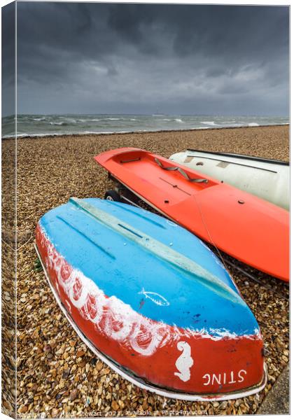 Colourful Boats Canvas Print by Heidi Stewart