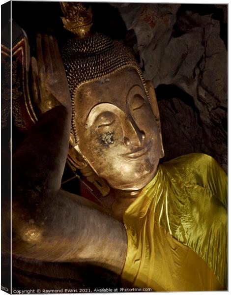 Reclining Buddha Canvas Print by Raymond Evans