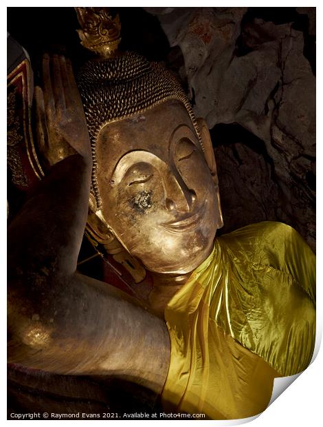 Reclining Buddha Print by Raymond Evans
