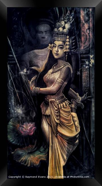 Thailand dancer Framed Print by Raymond Evans