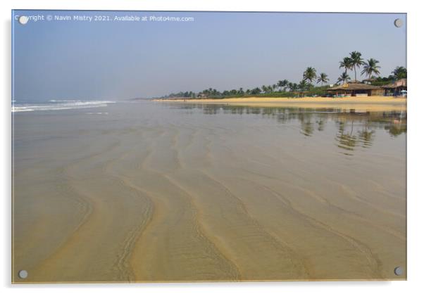 Benhaulim Beach, South Goa, India Acrylic by Navin Mistry