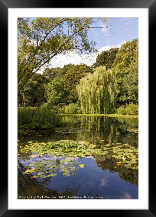 Melton Mowbray Town Park Lake Framed Mounted Print by Photimageon UK