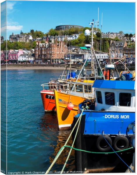 Fishing Boats Oban Harbour, Scotland Canvas Print by Photimageon UK