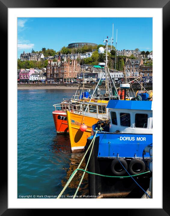 Fishing Boats Oban Harbour, Scotland Framed Mounted Print by Photimageon UK