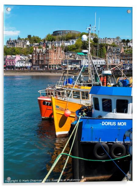 Fishing Boats Oban Harbour, Scotland Acrylic by Photimageon UK