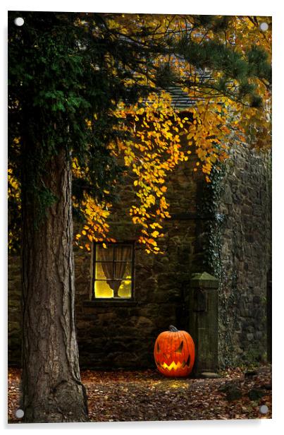 Pumpkin Glow Acrylic by Alison Chambers