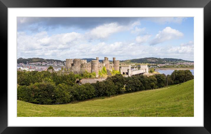 Conwy Castle panorama Framed Mounted Print by Jason Wells