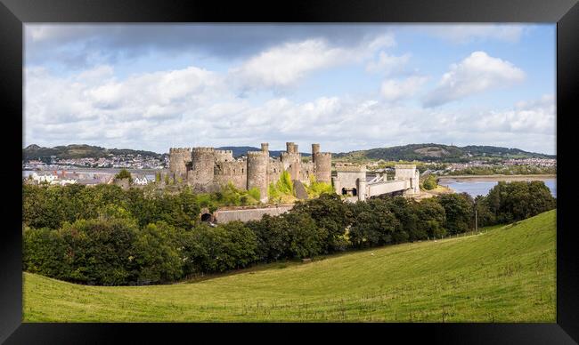 Conwy Castle panorama Framed Print by Jason Wells