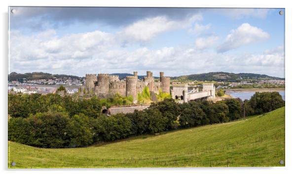 Conwy Castle panorama Acrylic by Jason Wells