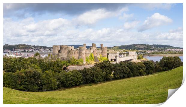 Conwy Castle panorama Print by Jason Wells