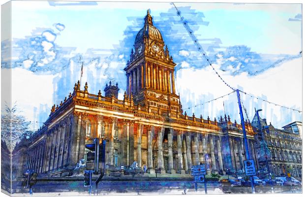 Leeds Town Hall Canvas Print by Picture Wizard