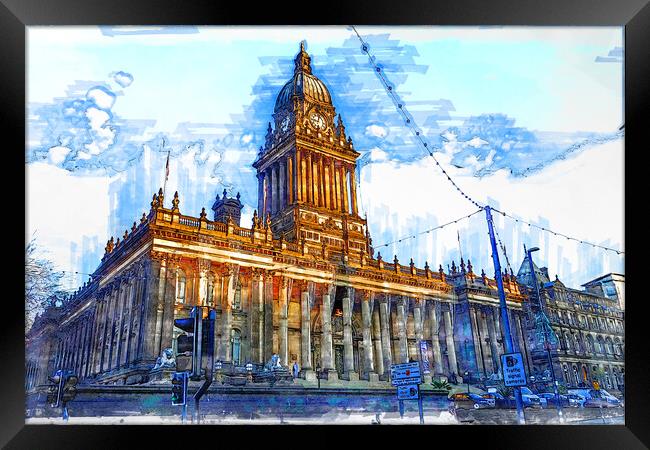 Leeds Town Hall Framed Print by Picture Wizard